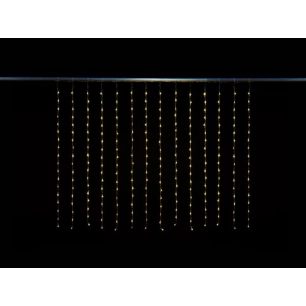 digital led curtain - 2 x 1.5 m - 252 led - blanc chaud - câble transparent - modulateur - 24 v