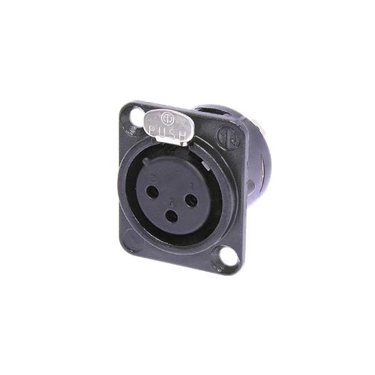 neutrik - embase xlr, 3 points femelle, dore, noir, type d