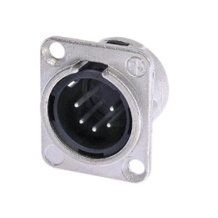 neutrik - embase xlr, 5 points male, argente, nickel, type d