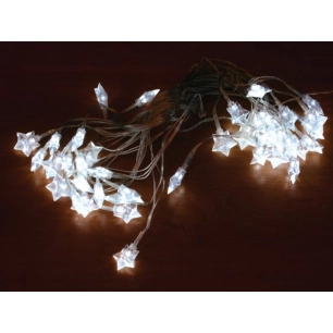 novastarlight led - 10 m - 40 étoiles - blanc - câble transparent - 24 v