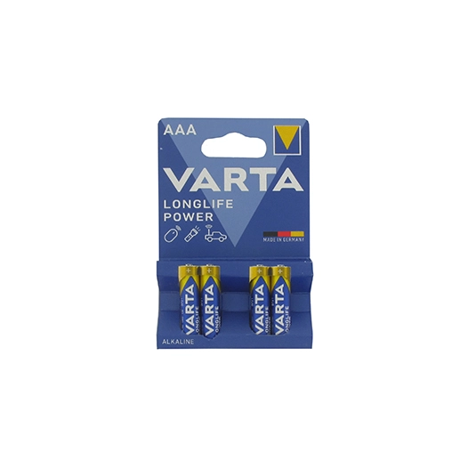 lot de 4 piles alcalines 1,5v varta - type aaa lr03.