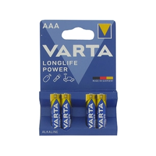 lot de 4 piles alcalines 1,5v varta - type aaa lr03.