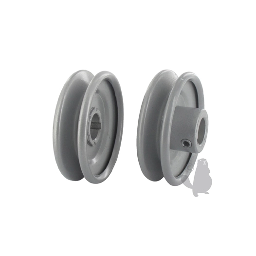 poulie clavetée à gorge trapézoïdale en acier.ø: ext:82,55mm, ø: int:19,05mm.