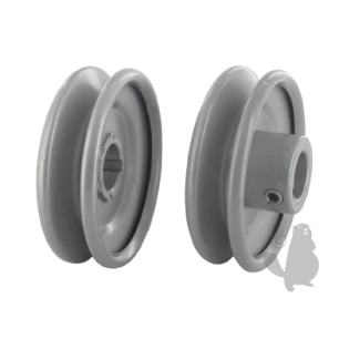 poulie clavetée à gorge trapézoïdale en acier.ø: ext:82,55mm, ø: int:19,05mm.