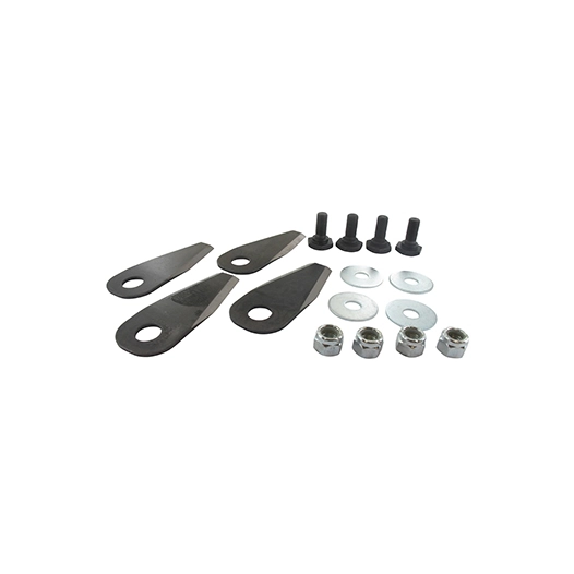 jeu de 4 lames et vis adaptables pour tondeuses hayter modèles avec carters de 18. -pl