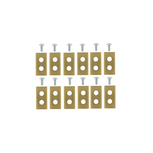 jeu de 12 lames avec traitement titane, adaptables pour tondeuses robot landroid. remplace origine 81186, wa0176.