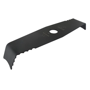 lame 2 dents spéciale mulching et auto-affûtante pour débroussailleuses - coupe de 305mm, alésage 25,4mm, épaisseur 3mm.