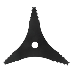 lame 3 dents auto-affûtante pour débroussailleuses - coupe de 250mm, alésage 25,4mm, épaisseur 3mm.