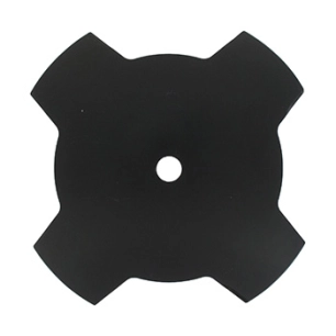 lame 4 dents pleine adaptable pour débroussailleuse - coupe de 255mm, alésage: 20mm, épaisseur: 1,5mm.