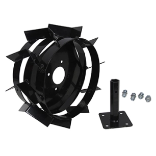 roue fer pour motoculteurs. axe hexagonal de section intérieure 23mm. adaptable sur machines honda.