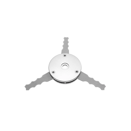 tête couteaux dominator saw 3 lames en dents de scie, alu/plastique adaptée pour un usage intensif et professionnel. convient po