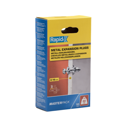 Chevilles à Expansion Ø11x37, 40kg, Vis M5x48 - Boîte de 50 pcs - RAPID