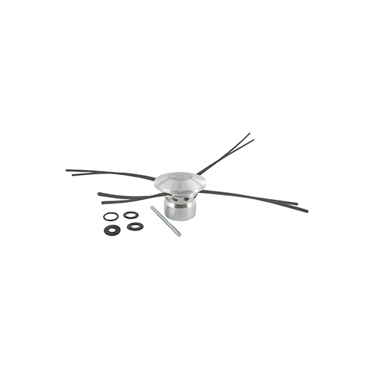 tête universelle multifils tout alu avec grand bol glisseur et ventilation réduisant la montée en température du fil et donc le