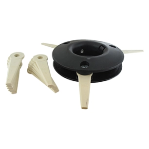 disque adaptable à 3 couteaux mobiles pour débroussailleuses shindaiwa - stihl. ø de connexion 25,4 et 20,0 mm. 12 lames de remp