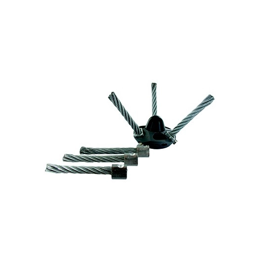 tête désherbage conique armigo multiplo a 3 brins métal. jeu comprenant une tête et 6 brins de remplacement. fixation des brins