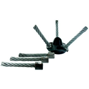 tête désherbage conique armigo multiplo a 3 brins métal. jeu comprenant une tête et 6 brins de remplacement. fixation des brins