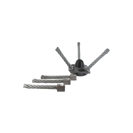 tête désherbage conique armigo multiplo a 3 brins métal. jeu comprenant une tête et 6 brins de remplacement. fixation des brins