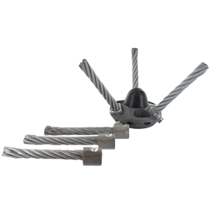 tête désherbage conique armigo multiplo a 3 brins métal. jeu comprenant une tête et 6 brins de remplacement. fixation des brins