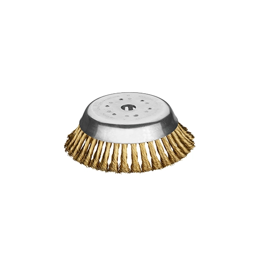 tête brosse conique 36 tresses laiton premium pour débroussailleuse de 1 cv (0,7 kw) à max 2,5 cv (1,8 kw). diamètre: 155 mm, al