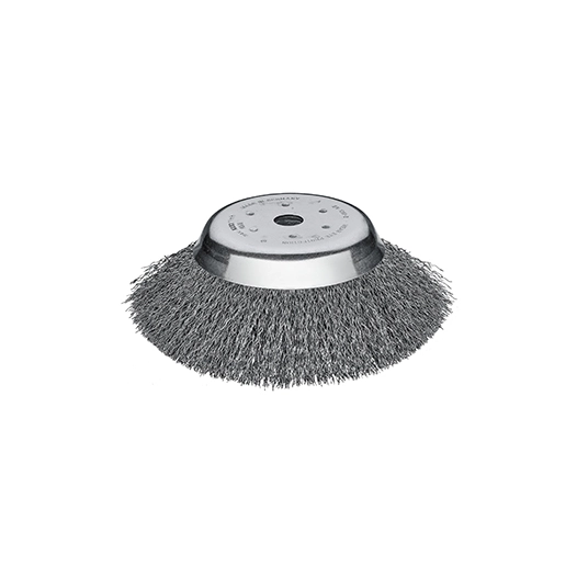 tête brosse conique fils acier endulé pour débroussailleuse de 1 cv (0,7 kw) à max 2,5 cv (1,8 kw). diamètre: 220 mm, alésage: 2