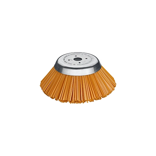 tête brosse conique brins polyester sensitiv pour débroussailleuse de 1 cv (0,7 kw) à max 2,5 cv (1,8 kw). diamètre: 160 mm, alé