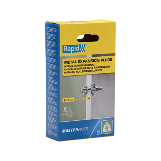 Chevilles à Expansion Ø8x32, 25kg, Vis M4x40 - Boîte de 50 pcs - RAPID