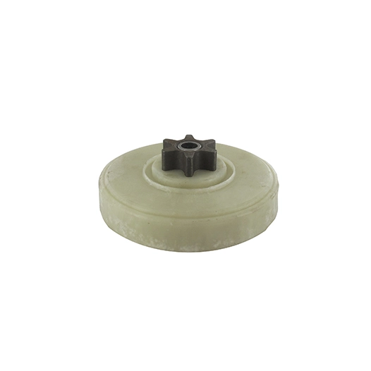 pignon étoile 6 dents (55 dents intérieures) pour tronçonneuses électriques oleo-mac modèles 114, 140, 160. remplace origine 011