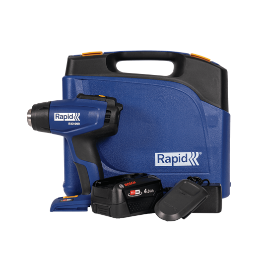 RX1000 - Pistolet air chaud à batterie 18V - Coffret + batterie 4.0Ah + chargeur - RAPID