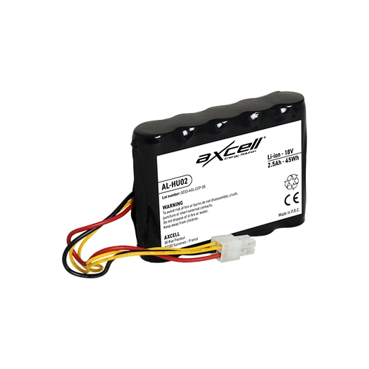 batterie lithium / ion 18v - 2,5a - 45wh adaptable pour robots gardena modèles sileno city, sileno r100li, sileno r100lic, silen