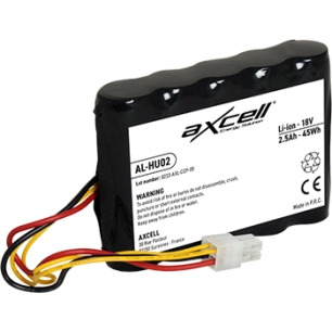 batterie lithium / ion 18v - 2,5a - 45wh adaptable pour robots gardena modèles sileno city, sileno r100li, sileno r100lic, silen