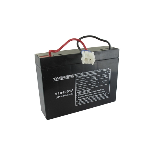 batterie motoculture adaptable 12v, 2,8a acide/plomb étanche sans-entretien avec connectique pour tondeuse autoportée mc culloch