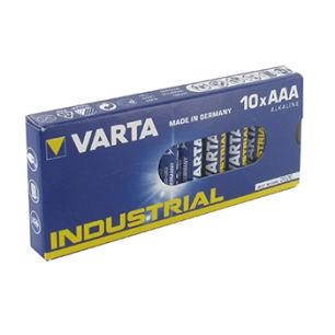 pack atelier de 10 piles alcalines varta industrial 1,5v type aaa lr03