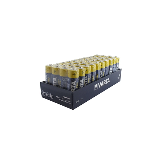 pack atelier de 40 piles alcalines varta industrial 1,5v type aa lr6