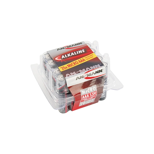 lot de 20 piles alkalines 1,5 v aaa / lr03.