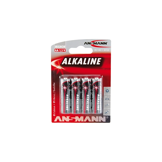 lot de 4 piles alcalines 1,5 v aa / lr6.