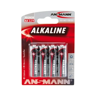 lot de 4 piles alcalines 1,5 v aa / lr6.