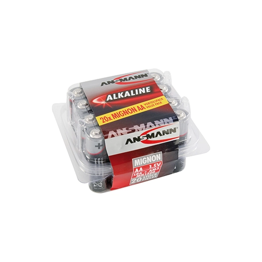 lot de 20 piles alcalines 1,5 v aa / lr6.