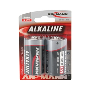 lot de 2 piles alcalines 1,5 v mono d / lr20.
