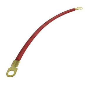 câble de batterie rouge à 6 conducteurs avec gaine polyvinyl. l: 305mm avec oeillets ø: 10mm.