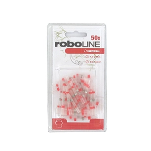 jeu de 50 connecteurs de câble 2 connexions à sertir et thermo-rétractables pour robot ambrogio - wiper. longueur 40mm, ø intern