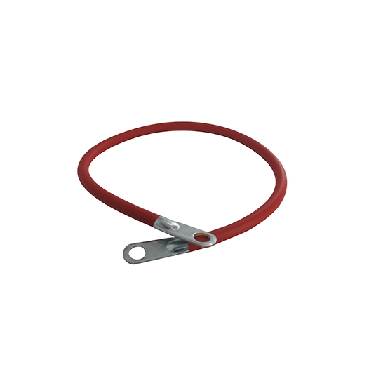 câble de batterie rouge à 6 conducteurs avec gaine polyvinyl. l: 508mm avec oeillets ø: 10mm.