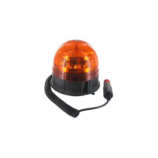 gyrophare et gyroflash à led (3 modes: 2 flash + 1 rotatif), 10-30v, 36w, orange, avec support magnétique et 2,5m de cordon spir