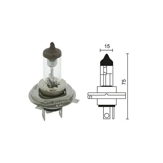ampoule halogène 12v - 60/55w modèle h4