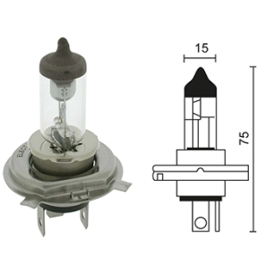 ampoule halogène 12v - 60/55w modèle h4