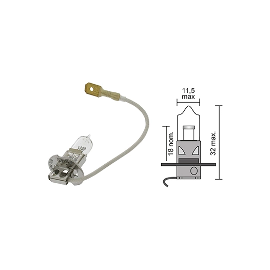 ampoule halogène 24v - 70w modèle h3