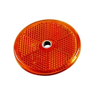 catadioptre, rond orange. 1 trou de fixation. ø 60 mm.