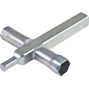 clé à bougie de 16 x 21 mm arnold. avec carrés de vidange: mâle 9,5 mm (3/8'') - femelle 11 mm.
