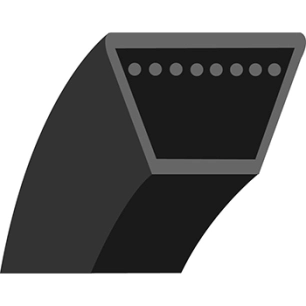 courroie lisse trapézoïdale qualité d'origine snapper, adaptable pour tondeuses ztr avec boîte (section: 1/2, l: 72- 1/2). rempl
