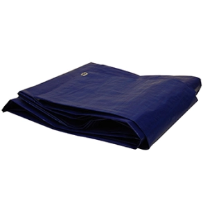 bâche de protection avec oeillets d'arrimage pour protection du bois. dimensions : l: 6 m - l: 1,5 m - 80 g/m2