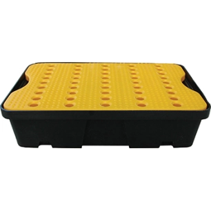 palette / plateau de rétention pour établi 30l, caillebotis antidérapante 100% polyéthylène, 100% recyclable. surface cailleboti